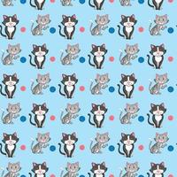 Cats Seamless Pattern Design vector