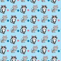 Cats Seamless Pattern Design vector