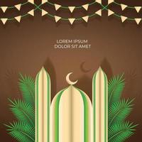 islamic design for instastory template vector illustration