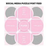 puzzle design social media post feed vector illustration
