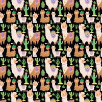 llama Pattern Design vector