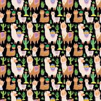 llama Pattern Design vector