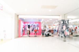 abstract blur shop and retail store in shopping mall photo