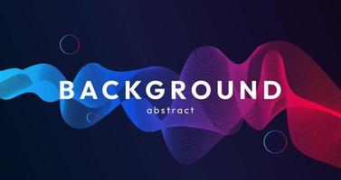 Abstract wave lines dynamic flowing colorful light isolated on black background. Vector illustration design element in concept of music, party, technology, modern.