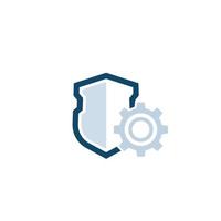 privacy protection settings icon with shield vector
