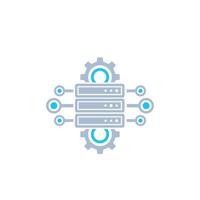 server, hosting, network configuration vector icon