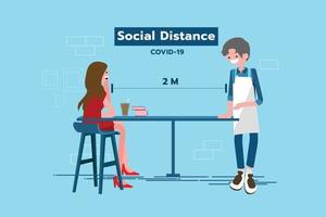Young Girls and Boy stay away a both to talking and getting to know each other very well in coffee shop. They look interest and discover each other. vector