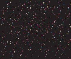 multicolored festive confetti on a black background vector