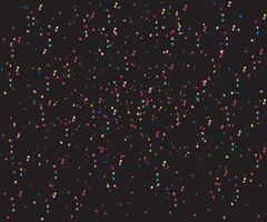 multicolored festive confetti on a black background vector