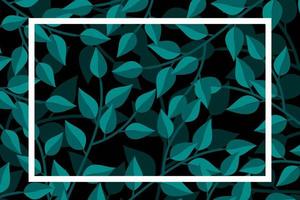 tropical leaves patterned background vector