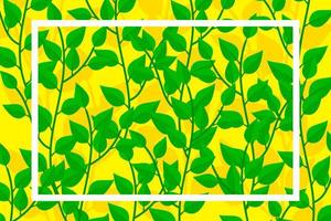 tropical leaves patterned background vector