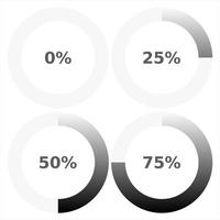 Abstract composition. Loading bar element icon. Creative web design download timer. Users completion indicator vector