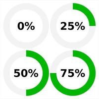 Abstract composition. Loading bar element icon. Creative web design download timer. Users completion indicator vector