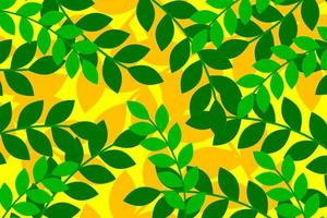 tropical leaves patterned background vector