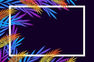 tropical leaves patterned background vector