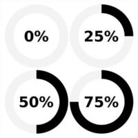 Abstract composition. Loading bar element icon. Creative web design download timer. Users completion indicator vector