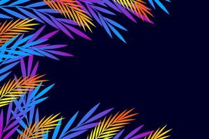 tropical leaves patterned background vector