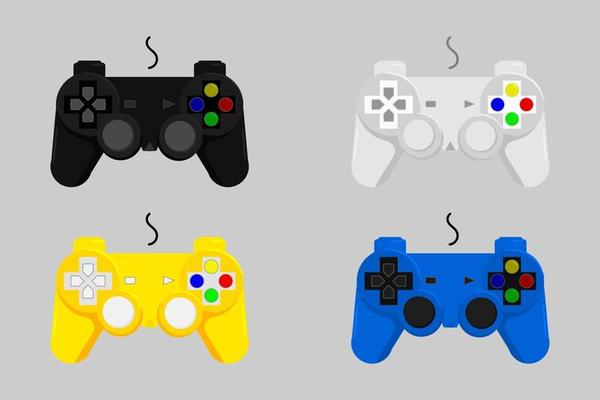 Vector Joystick game controller. Gamepad Vector Illustration. Video Game Stick Illustration