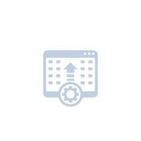 programming, software integration icon on white vector