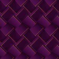patrón geométrico transparente violeta oscuro. cubos 3d realistas con líneas finas. plantilla de vector para fondos de pantalla, textil, tela, papel de regalo, fondos. textura con efecto de extrusión de volumen.