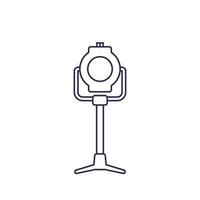 spotlight with stand line icon vector