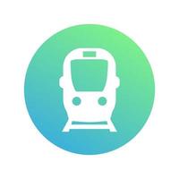 icono de metro, señal de transporte público, pictograma de tren subterráneo en blanco, ilustración vectorial vector