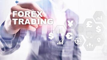 Forex Trading. Graphic concept suitable for financial investment or Economic trends. Business background photo