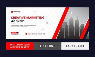 Digital marketing and Corporate timeline cover design Template vector