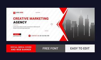 Digital marketing and Corporate timeline cover design Template