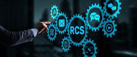 Rich Communication Services. Communication Protocol. RCS. Technology concept photo