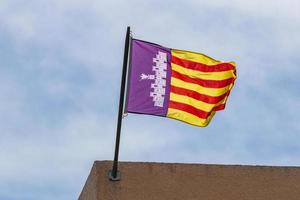 Mallorcan flag in Mallorca Spain.