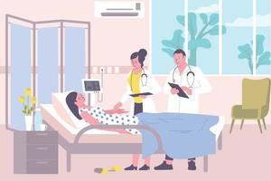 Hospital Ward Doctor Composition vector