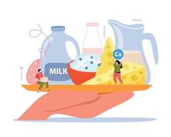 Milk Usage Design Concept vector