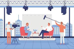 Mass Media Interview vector