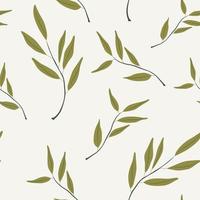 patrón sin fisuras con ramas de aceitunas. patrón de papel tapiz minimalista simple con elemento de la naturaleza. patrón sin fisuras con elemento botánico. ilustración vectorial vector