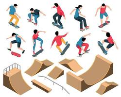 Skate Park Constructions Set vector