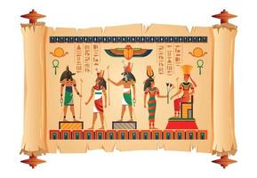 Egypt Ancient Papyrus Scroll vector