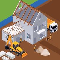 Construction And Building Isometric Background