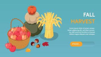 Autumn Fall Harvest Web Banner vector