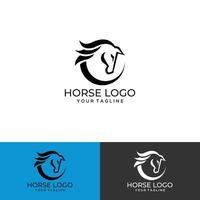 horse logo speed fast vecktor beauty vecktor logo simple vector