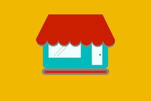 illustration image of a shop or restaurant icon vector