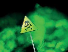 Warning Sign In Smoke vector