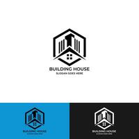 Abstract house vector real estate logo design