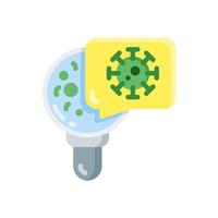 virus search flat style icon vector