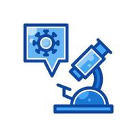 virus search filled line style icon vector