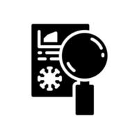 virus search glyph style icon vector