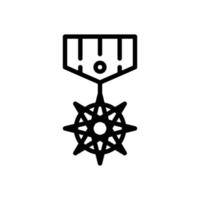 icono de estilo de contorno de medalla vector