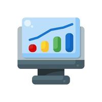 statistics flat style icon vector