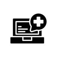 medical support glyph style icon vector