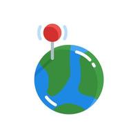 global location flat style icon vector